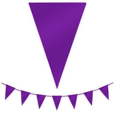 BTH - Slingers - Paars - Slingers Verjaardag - Vlaggenlijn - Verjaardag Versiering - Verjaardag - Vlaggetjes - Decoratie