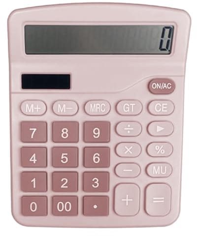 Zakrekenmachine met 12-cijferig LCD-display en grote toetsen voor kantoor, school en thuis