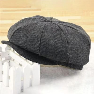 64cm Grote Kop Oversized Plus Size Heren Klassieke Newsboy Gatsby Hoed Blend Wol Vintage Platte Ivy Cabbie Pet voor 2024 61-64cm gray