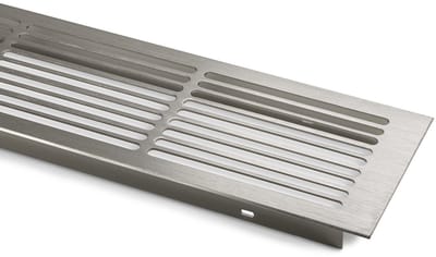 SOTECH Ventilatierooster Sleufperforatie Aluminium 500 x 86 mm Roestvrij staal optiek