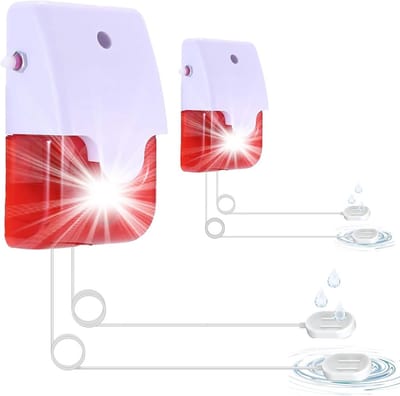 Waterlekmelder met dubbele sonde en lange kabel, akoestische en visuele sensoren tot 120 dB