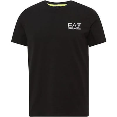Emporio Armani EA7 T-shirt à manches courtes et col rond avec logo pour homme Noir 3KPT25-PJ3NZ-1200 S black