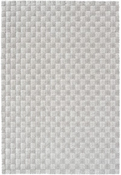 Rugsman Kyoto 014.0010.2161 Vloerkleed - 160 x 230 cm - Grijs - Rechthoekig - Polyester - Woonkamer - Geometrisch - Shaggy - Hoogpolig, Modern