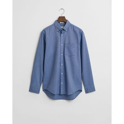 Gant Overhemd Uni Oxford Button Down Rich Blue / male