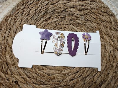 Klikklak haarspeldjes Lauren 4cm - kinderknipjes - Babyhaarclipjes - Kinderhaaraccessoires - Haarspeldjes kinderen - Haaraccessoires meisjes - Haarspeldjes baby - Kinder haarspeldjes - Kinder haarclips - Haarspeldjes kind