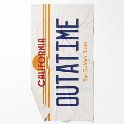 Back To The Future Outatime Beach Towel