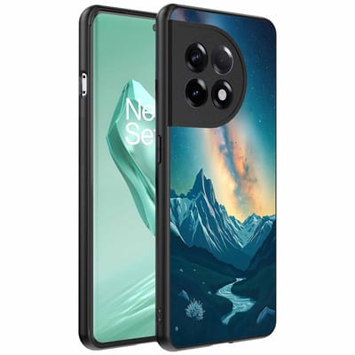 Geschikt voor OnePlus 12R Telefoonhoesje met Sterrenhemel Opdruk - TPU Backcover Case With Space And Milkyway Design - Smartphonica geschikt voor OnePlus 12R