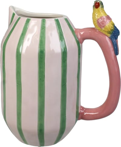 Vase Parrot Stoneware Multi 18.5x12.5x22cm