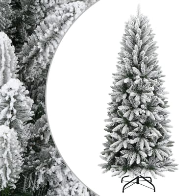 vidaXL - Kerstbomen - Warmwit - PVC - en - plastic - en - staal - en - PE