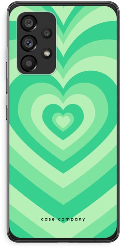 Case Company® - Hoesje geschikt voor Samsung Galaxy A53 5G hoesje - Hart Groen - Soft Cover Telefoonhoesje - Bescherming aan alle Kanten en Schermrand