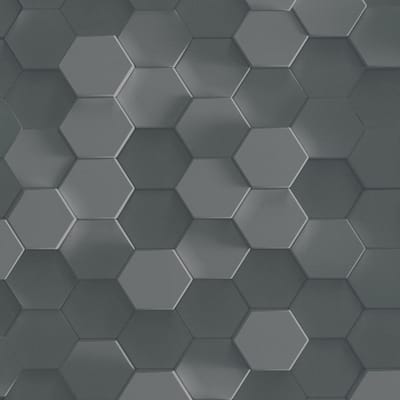 3D HEXAGON BEHANG | Honingraat - grijs zwart - A.S. Création PintWalls II