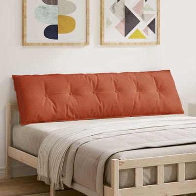 vidaXL - Rugkussen - Rood - Oranje - 180 - x - 50 - cm - Corduroy - stof