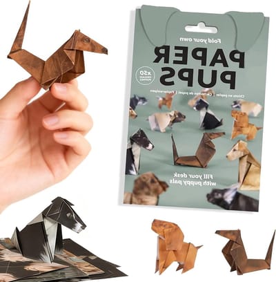 50 Vellen DIY Origami Hondenpapier voor Volwassenen - Creatieve Bureaudieren en Dierenpapiersculpturen
