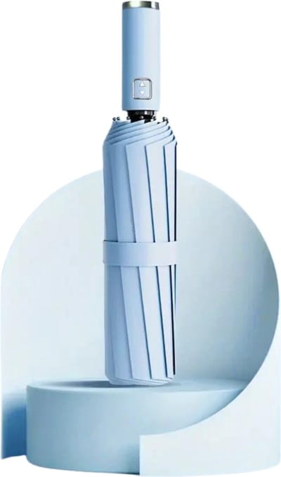Bovista Moderne Stormparaplu - Opvouwbaar - Windproof Paraplu - Stormproef - Automatisch Uitklapbaar - Umbrella - Tegen UV - Lichtblauw
