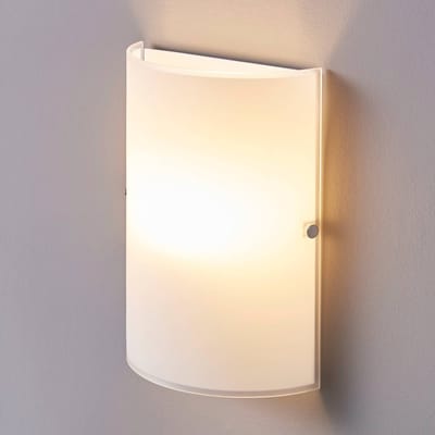 Lindby - wandlamp - 1licht - metaal, glas - H: 25 cm - E14 - gematteerd