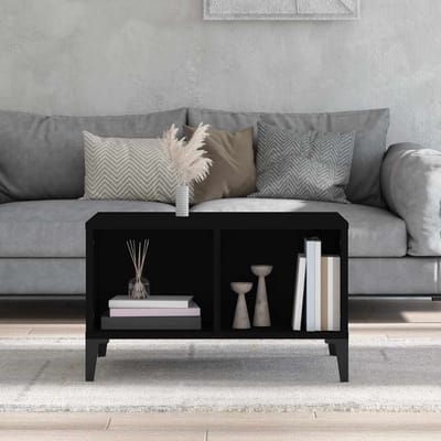 vidaXL - Salontafel - 60x50x36,5 - cm - bewerkt - hout - zwart