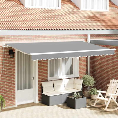 vidaXL - Zonnescherm - Frame - Wit - 4 - x - 2 - m - Metaal