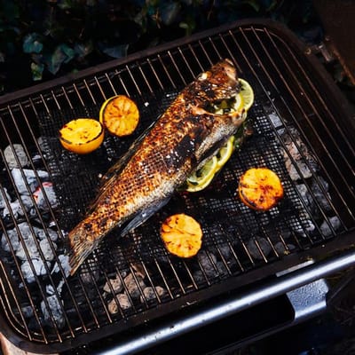 Herbruikbare BBQ Gaas Grill Pouch Anti-aanbak Barbecue Tas voor Houtskool Gas Elektrische Grills 24 * 14cm 9.4 * 5.5inch 24 x 14cm bruin