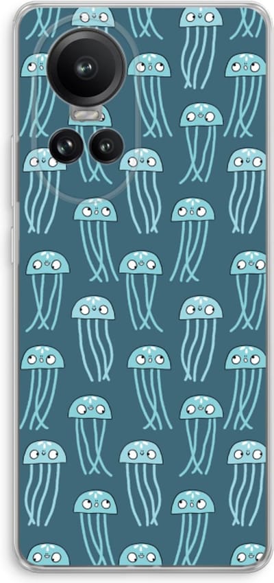 Case Company® - Hoesje geschikt voor Oppo Reno 10 Pro hoesje - Kwallie - Soft Cover Telefoonhoesje - Bescherming aan alle Kanten en Schermrand