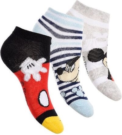 Mickey Mouse -enkelsokken Mickey Mouse - 3 paar - jongens - maat 27/30