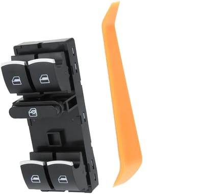 BRENZOOS - Vensterhefschakelaar - elektrische raambediening - duurzaam en robuust - geschikt voor VW Golf MK5/MK6 - vervangingsonderdeel - eenvoudig...