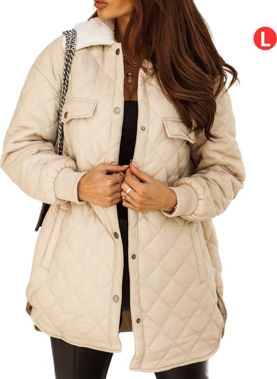 Livano Winterjas - Parka Dames Winterjas - Winter - Volwassen - Stijlvol - Beige - Maat XL