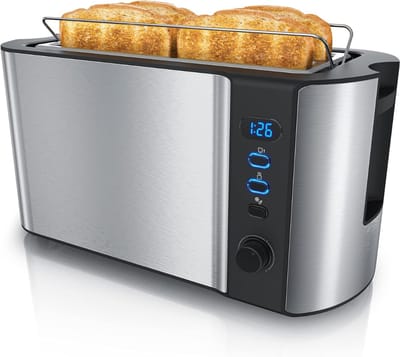 MMP® Tosti apparaat broodrooster - Tosti apparaat - Tosti broodrooster - Zilver - 19cm x 38cm x 19cm