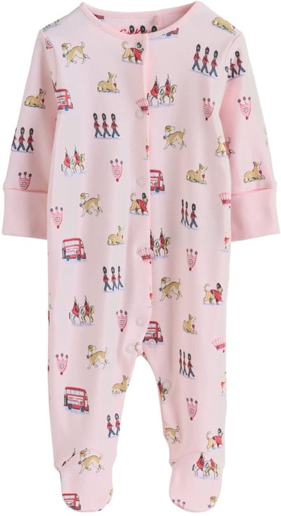 Next - Meisjes - Cath Kidston babypyjama met London-print - Roze