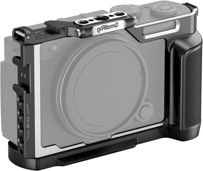 Aluminium Full Cage voor Panasonic LUMIX S9 met Snelle Ontgrendeling, Koudschuifbevestiging en Meerdere 1/4"-20 Draadgaten voor Accessoires zoals Microfoon en Verlichting