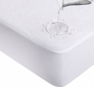 Ultracomfortabel Waterdichte Princess Matrasbeschermer Hoeslakenbadstof Matrasbeschermhoes- Incontinentie-Ademend-Zacht-Geruisloos-Antibacteriëel-Öko-Tex gecertificeerd-100% Veilig-Rondom Elastiek-Machine wasbaar-80x200-cm-Wit