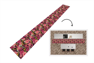 Keukenloper - Keukenmat - Jungle - Bloemen - Patronen - 400x50 cm - Keuken vloerkleed