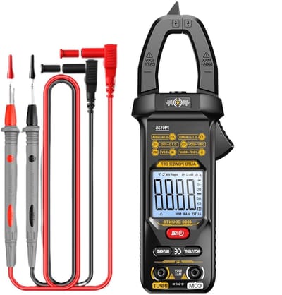 Ampèremetrische tang - Digitale tester - Elektrische metingen - Contactloze DC-tester - 4000 punten - Zwart