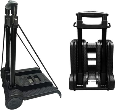 Vouwhandkar met Geluidsloze, Slijtvaste PVC Wielen en Verstelbare Trekstang, Lichtgewicht en Duurzaam, 40 kg Capaciteit, Ideaal voor Verhuiswerk en Winkelen