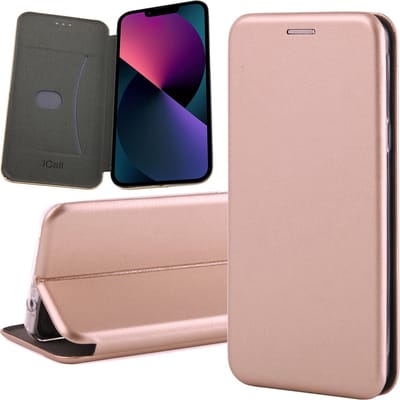 Hoesje geschikt voor iPhone 13 - Portemonnee Book Case - Roségoud