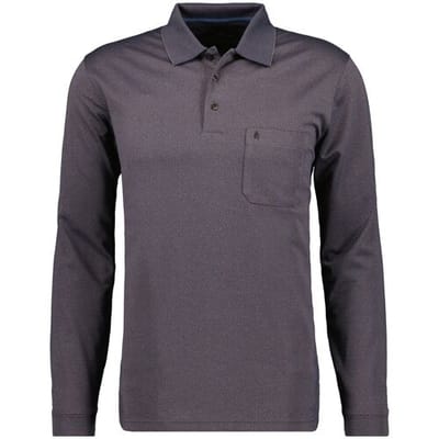 Ragman Polo Softknit Easy Care Mini Jacquard Design Mocca / male