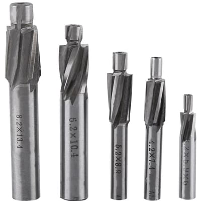 5 stuks Verzinkboor Frees Bit Slot Boor Bits Gereedschap M3 M8 4 Sneden HSSAL