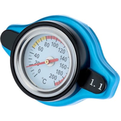 Universele Thermo-thermostaat Radiatordopdeksel met Watertemperatuurmeter meer blauwe kleur