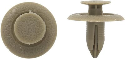 Kunststof Klinknagels - Bevestigingsclips Trimclips - Auto Bekleding Bevestigen - Universele Passvorm - 6 mm Gatdiameter - Beige