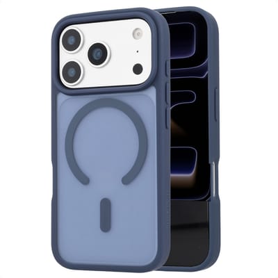 imoshion Hoesje - Geschikt voor iPhone 17 Pro - Color Guard Backcover geschikt voor MagSafe - Donkerblauw
