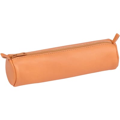 Ronde etui in natuurlijk leer Clairefontaine