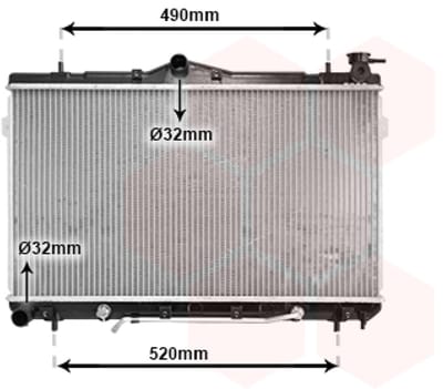 Van Wezel - RADIATOR VOOR HYUNDAI ELANTRA 1995-1998 2531027000