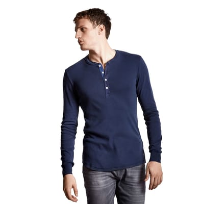 Shirt met lange mouwen, donkerblauw - Revival Karl-Heinz 8
