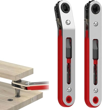 Mini Ratchet Wrench Set 1/4 Inch - Verstelbare Schroevendraaier en Ratchet voor Thuisgebruik, Gadget Reparatie en Klussen, Set van 2