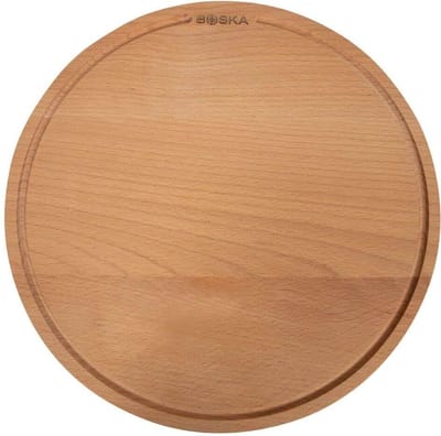 Boska Pizzaplank Amigo L Rond - Borrelplank van Duurzaam Beukenhout - Met opvanggeul - Ø 34 cm