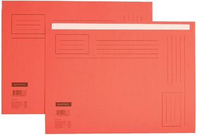 Vouwmap Ongelijk A4 Huismerk Rood