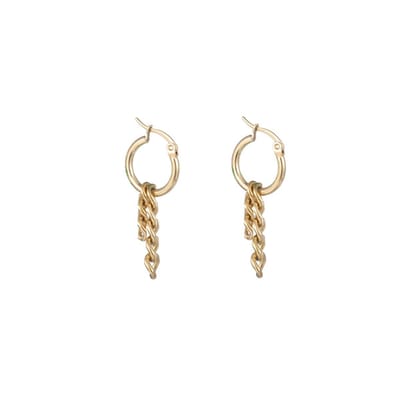 Go Dutch Label - E1758-2 Dames Oorhangers - Goud