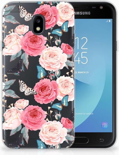 Samsung Galaxy J3 2017 TPU Case Butterfly Roses