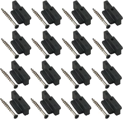 Terras Clips - Verborgen Bevestigers - Terras Bouwen - Duurzaam Nylon Materiaal - 35 x 20 mm - Zwart