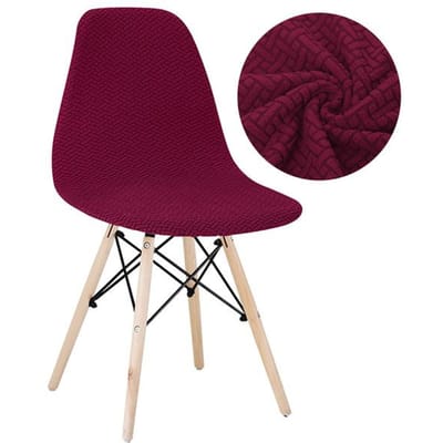 Fluwelen en Polar Fleece Stoffen Schelp Stoelhoes Stretch Scandinavische Stoelhoezen Eetkamerstoelhoes Voor Hotel Thuis Woonkamer 1 Pc