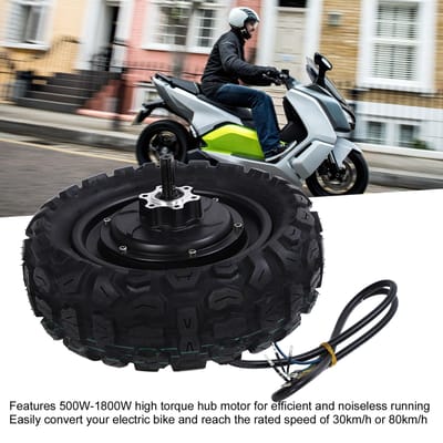 11in Wielnaafmotor 36V tot 72V Hoog Vermogen Vacuümband Elektrische Schijfrem Motor Ombouwset voor Offroad Voertuig gray